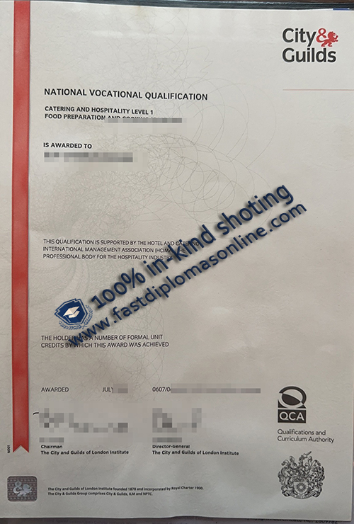 City & Guilds NVQ Level 1 Cert